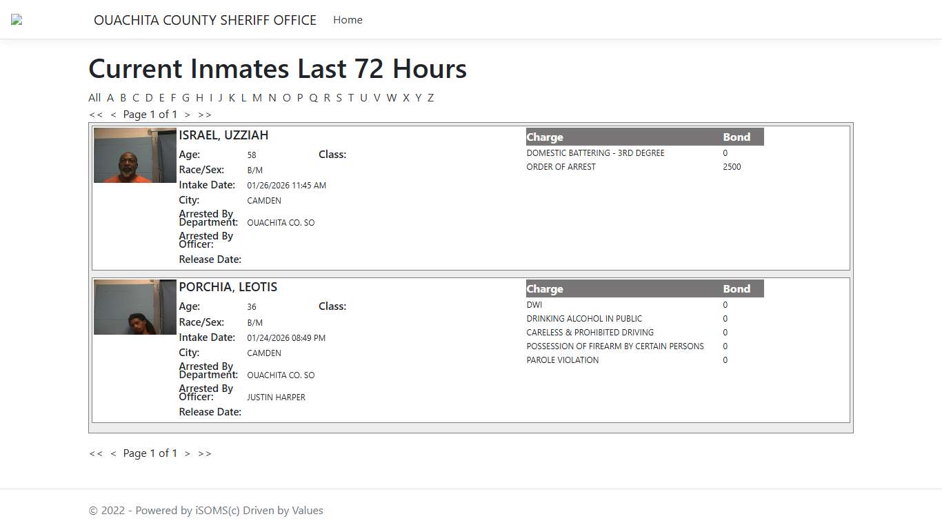 Inmates - ISOMS Portal