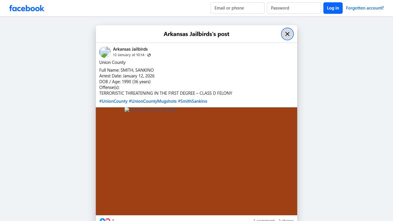 Union County Full Name: SMITH,... - Arkansas Jailbirds Facebook